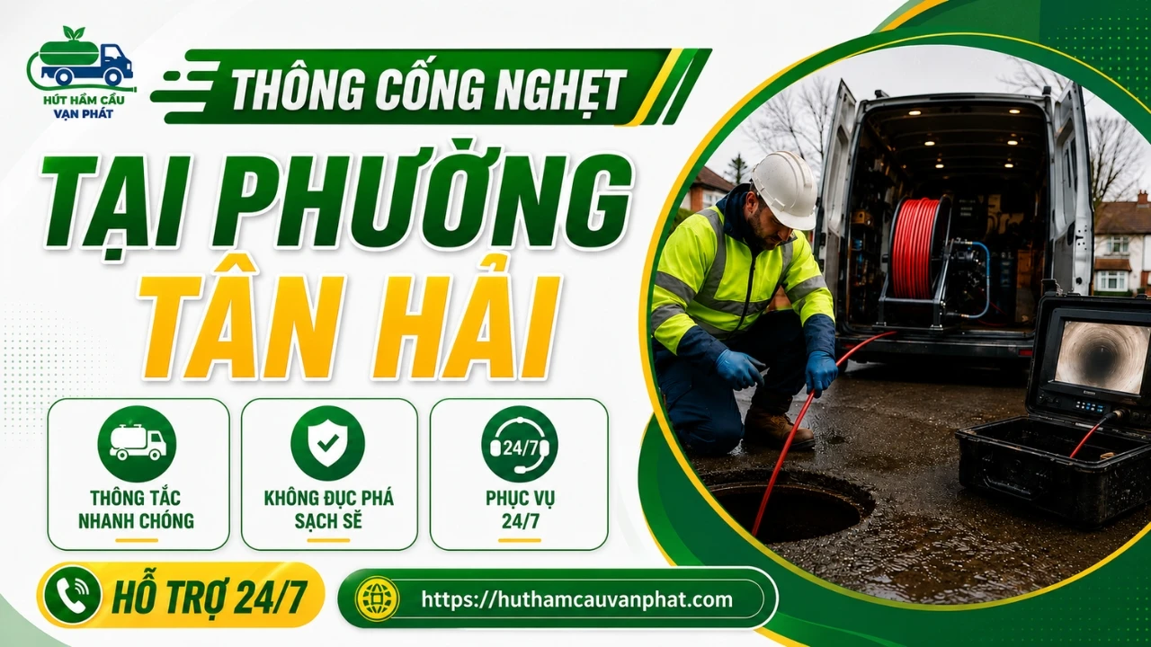 Thông cống nghẹt tại phường Tân Hải