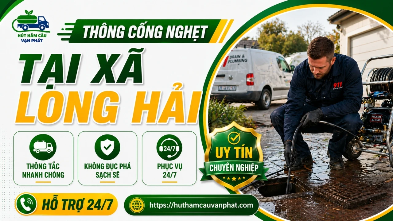 Thông cống nghẹt tại xã Long Hải