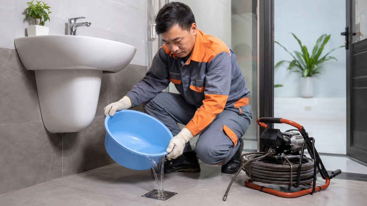 Xả thử nước và kiểm tra tốc độ thoát trước khi nghiệm thu công việc.